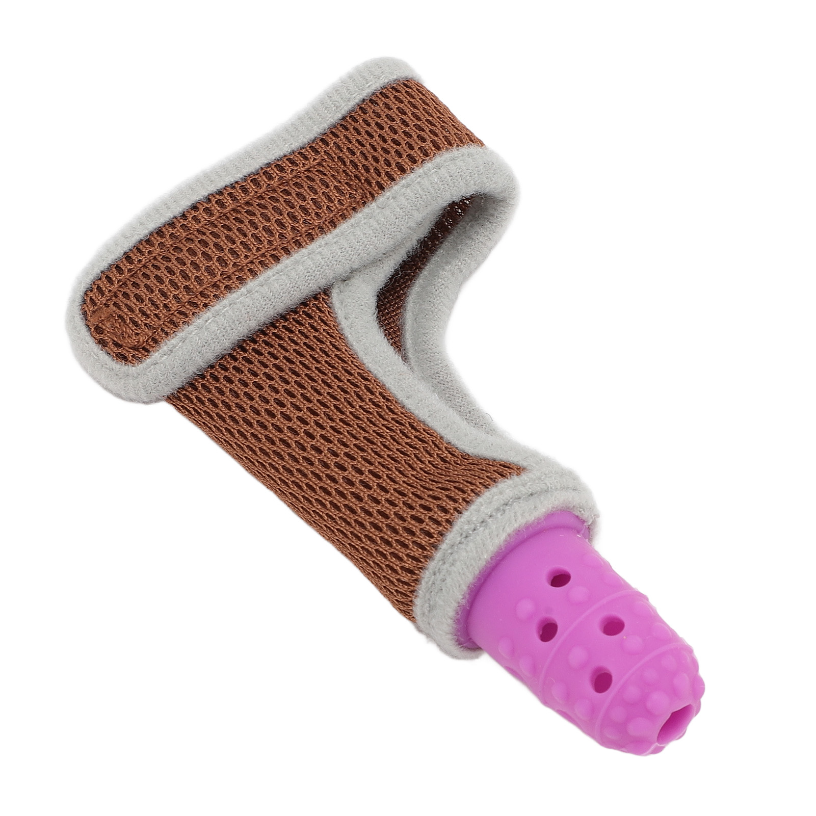 Infant Silicone Thumb Guard Finger Protection Stop Sucking Baby Thumb With Breathable Wrist Band For Baby Over 3 Months Old Purple 3