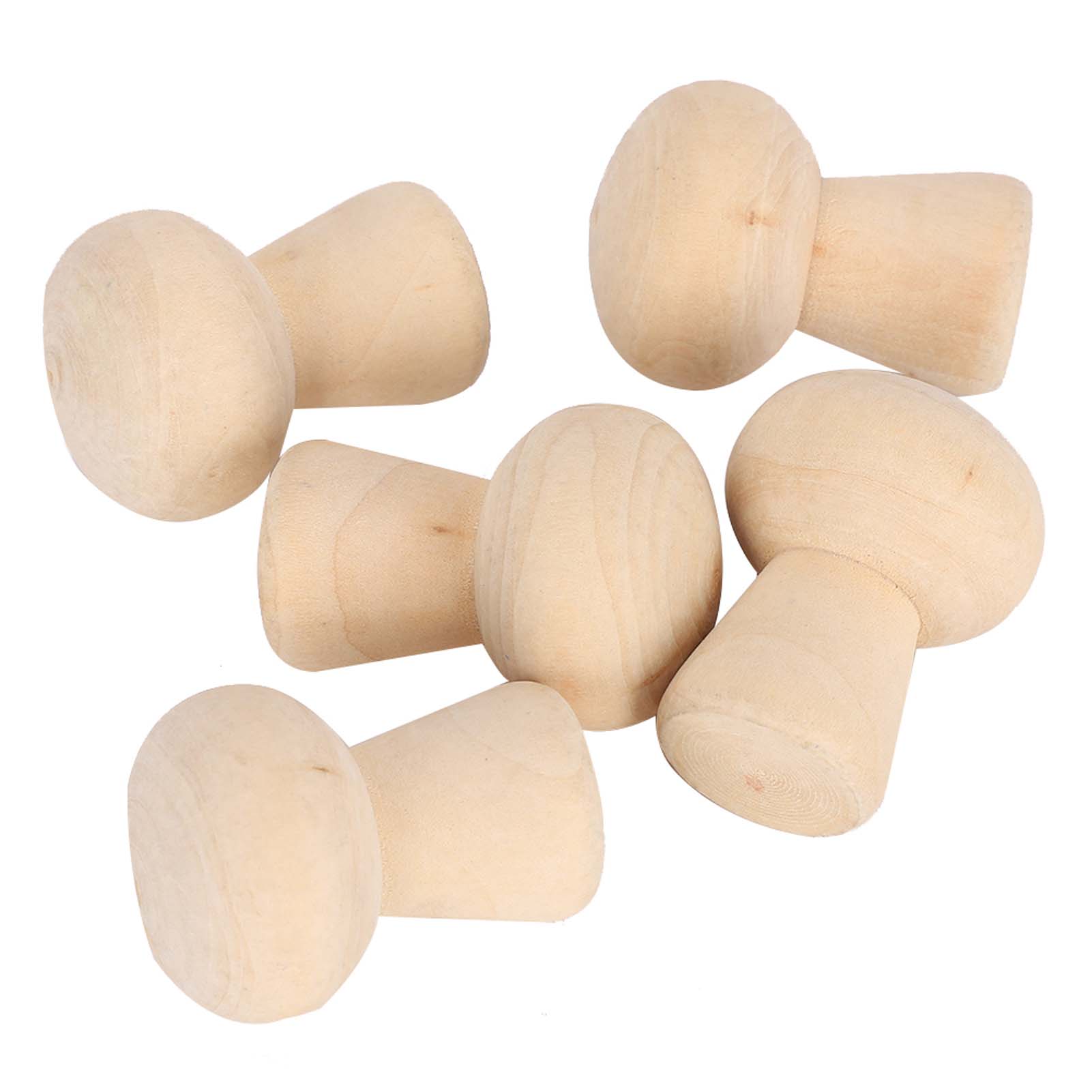 Corps de poupée en bois en forme de tête de champignon – Image 5