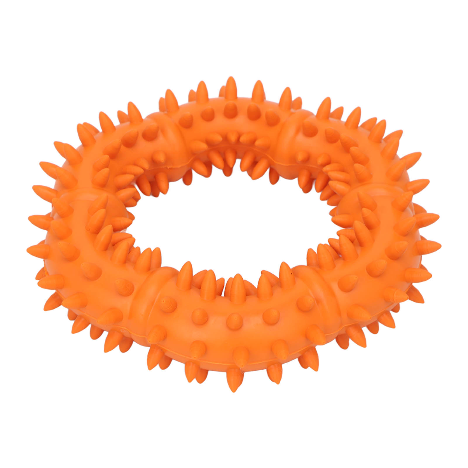 Dog Chew Toy Thorn Design Rubber Lightweight Throwing Catching Flying Burr Ring Dog Toy