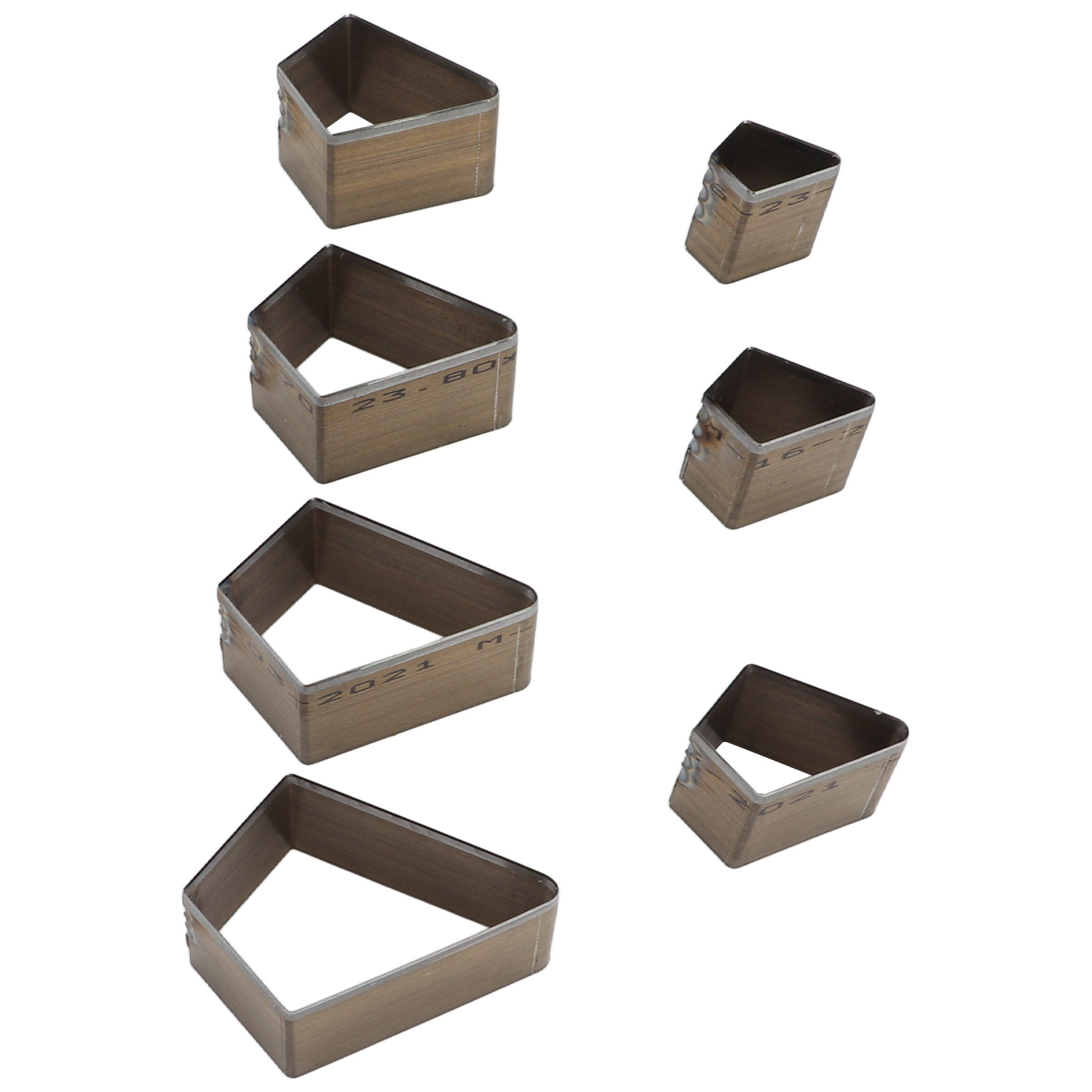 7Pcs Leather Die Cutter Hollow Punching Mold Trapezoid 7 Sizes DIY Leather Cutting Mold For Making Watch Straps Belts Purses 5