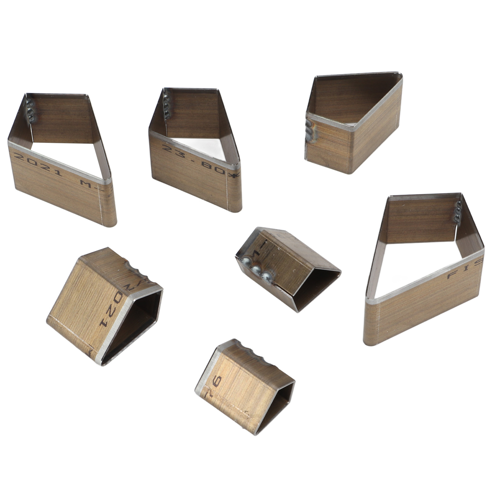 7Pcs Leather Die Cutter Hollow Punching Mold Trapezoid 7 Sizes DIY Leather Cutting Mold For Making Watch Straps Belts Purses