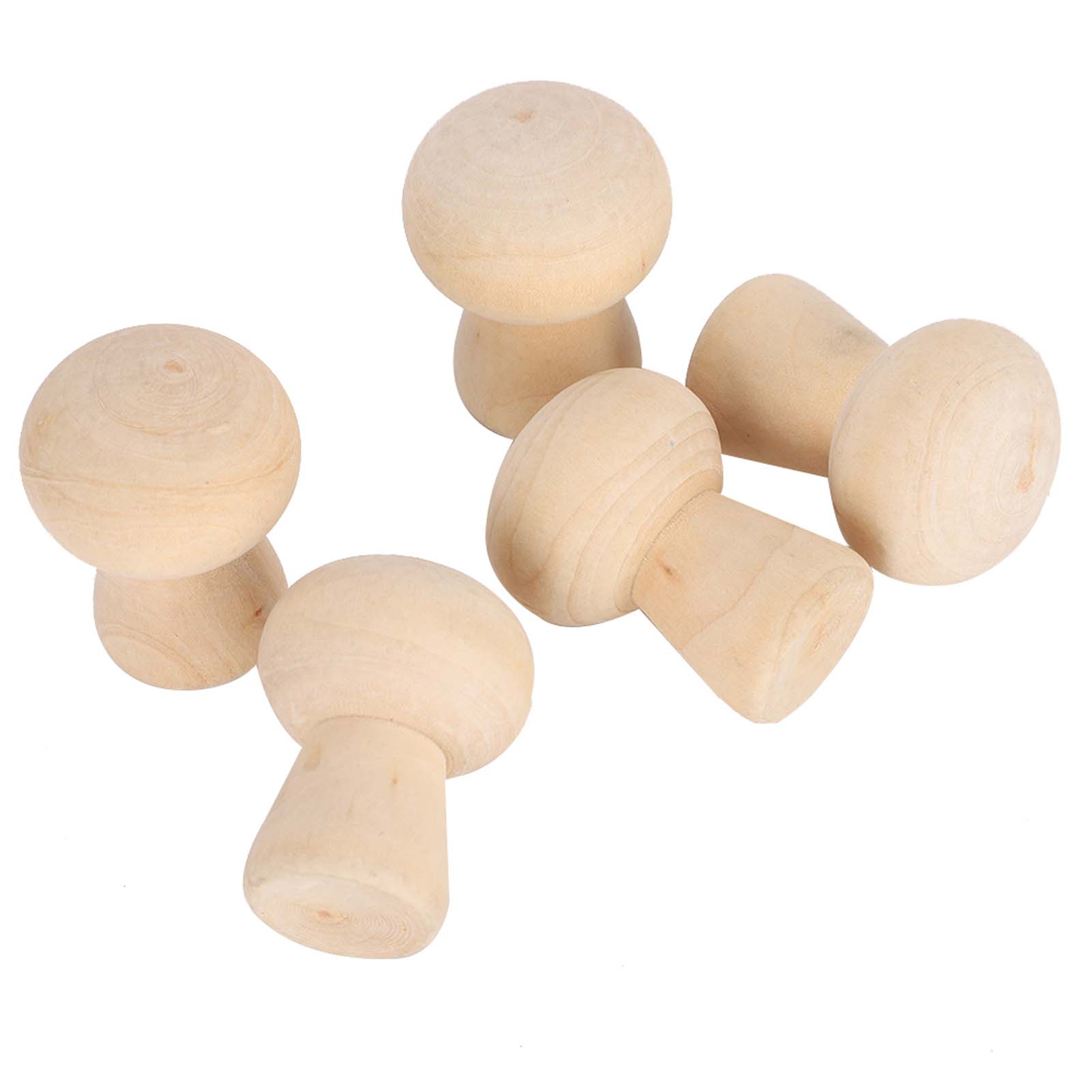 Corps de poupée en bois en forme de tête de champignon – Image 2
