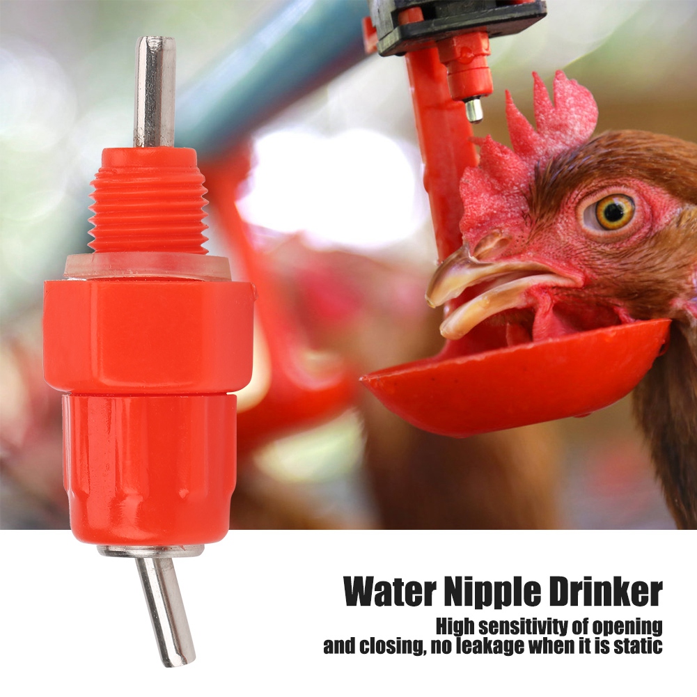20pcs Automatic Water Nipple Drinkers Screw In Type Chicken Duck Livestock Drinking Feeder thumbnail 2