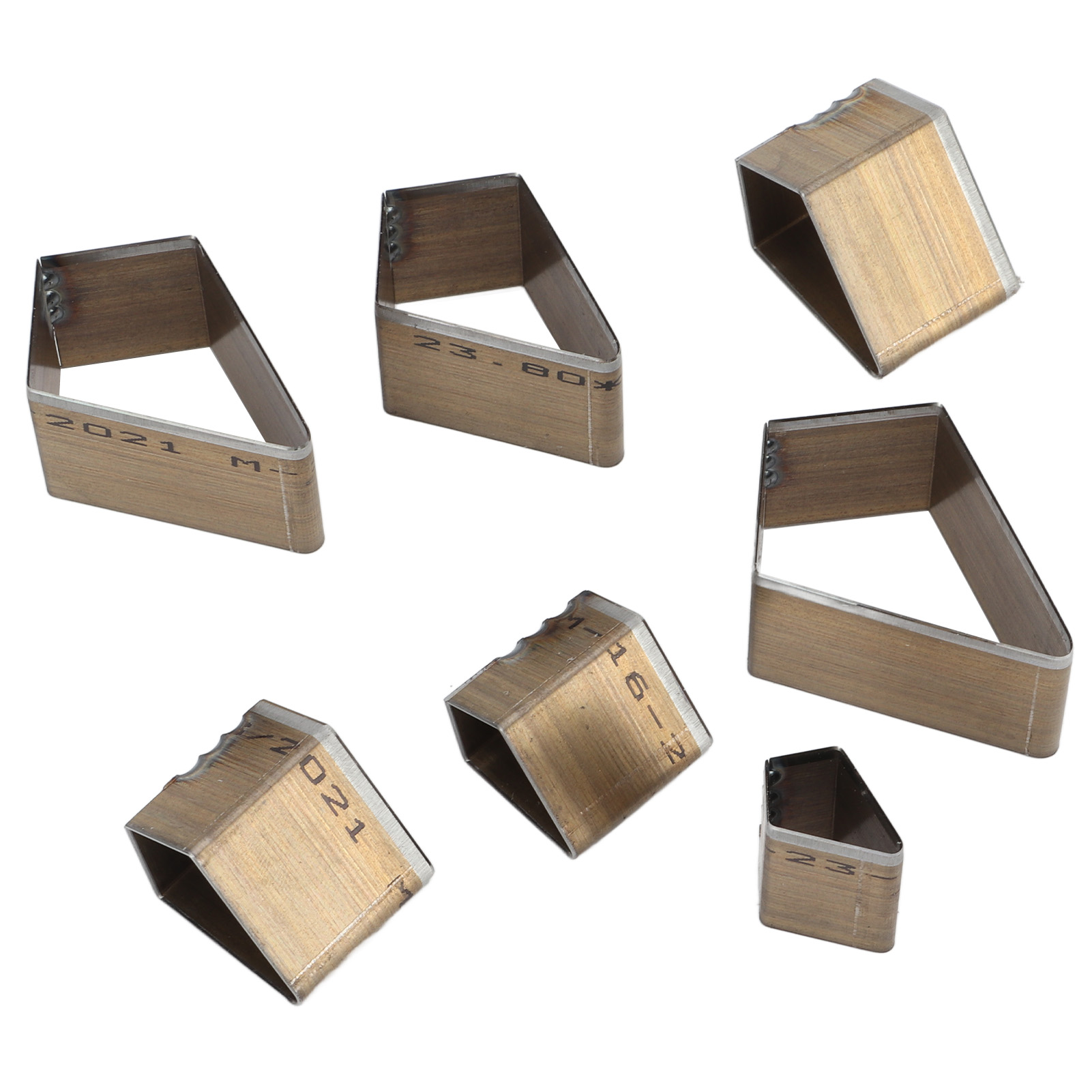 7Pcs Leather Die Cutter Hollow Punching Mold Trapezoid 7 Sizes DIY Leather Cutting Mold For Making Watch Straps Belts Purses 3