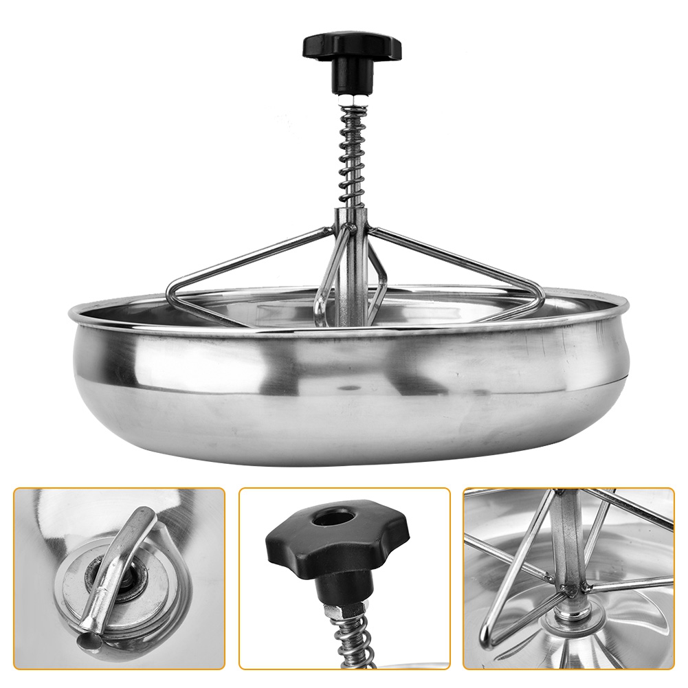 1Pc Stainless Steel Piglet Feeding Sow Milk Trough Food Tray Pig Feeder Bowl Livestock Fodder S — foto 2