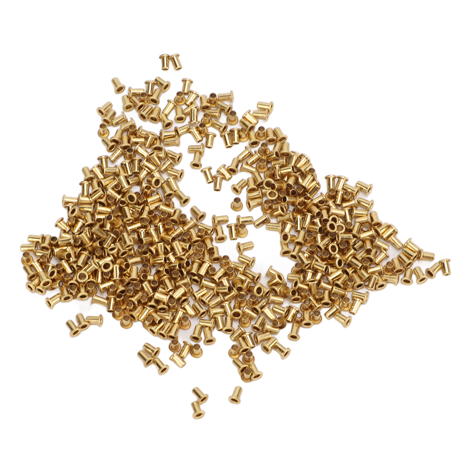 500Pcs Hollow Rivet Brass Decorative Through Hole Excellent Corrosion Resistance Copper Air Eye Buckles1.7x3.5x2.8mm