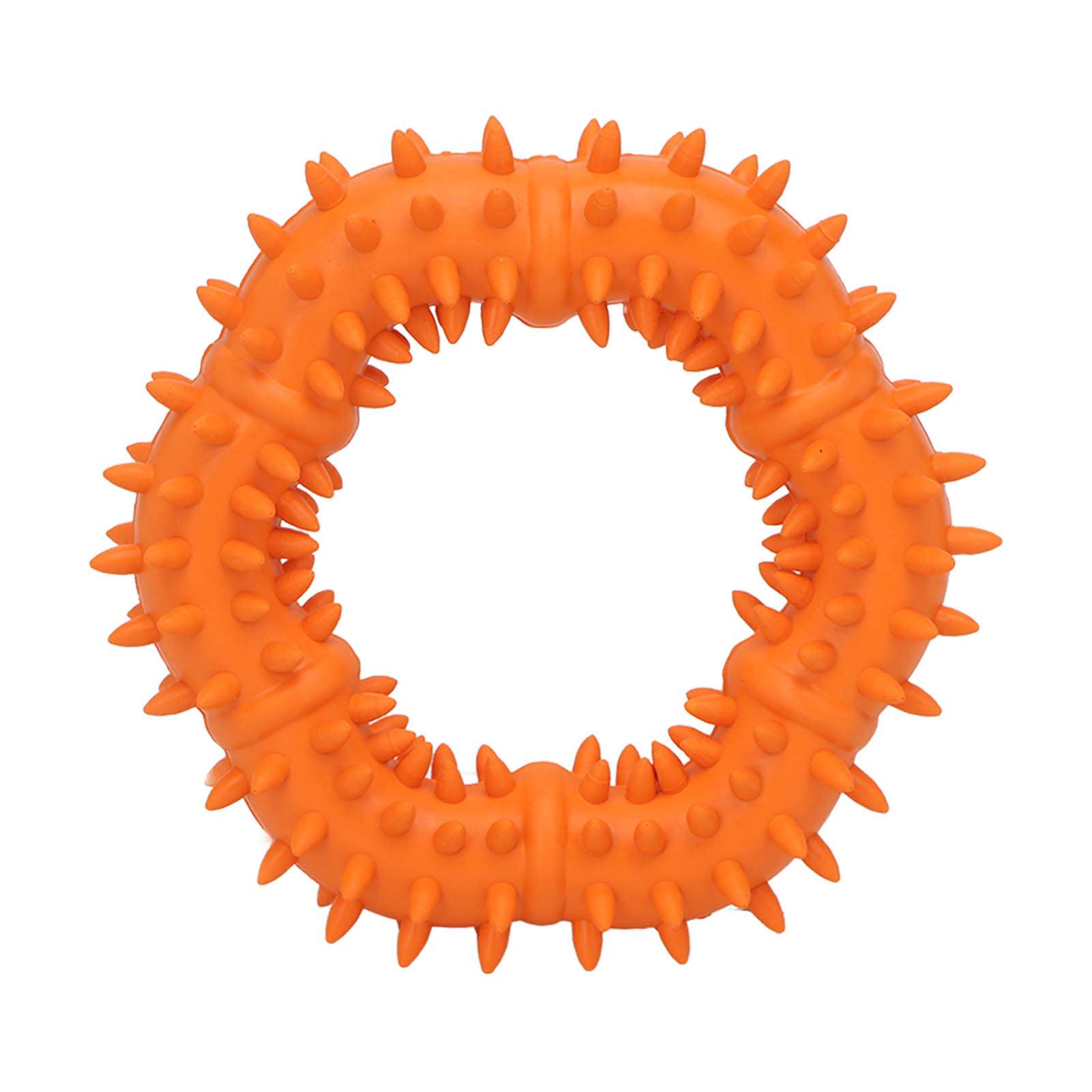 Dog Chew Toy Thorn Design Rubber Lightweight Throwing Catching Flying Burr Ring Dog Toy