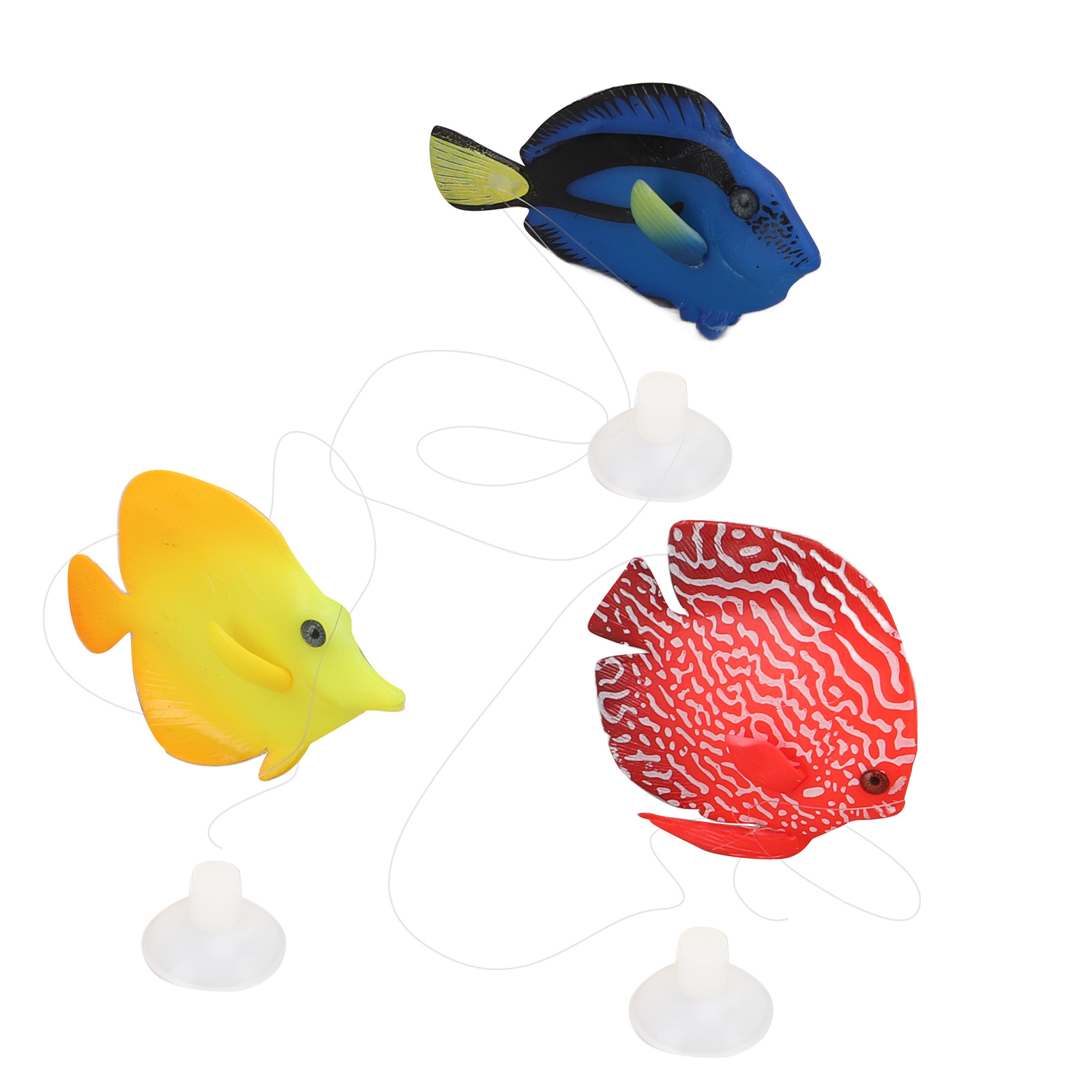 Simulation de poisson clown lumineux flottant en silicone, 3 pièces – Image 4