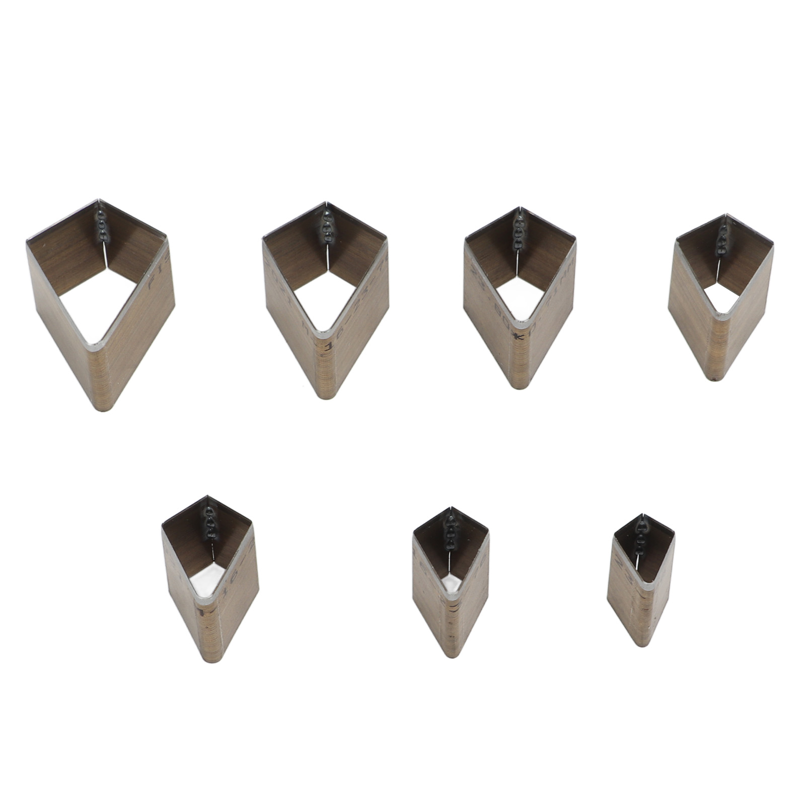 7Pcs Leather Die Cutter Hollow Punching Mold Trapezoid 7 Sizes DIY Leather Cutting Mold For Making Watch Straps Belts Purses 2