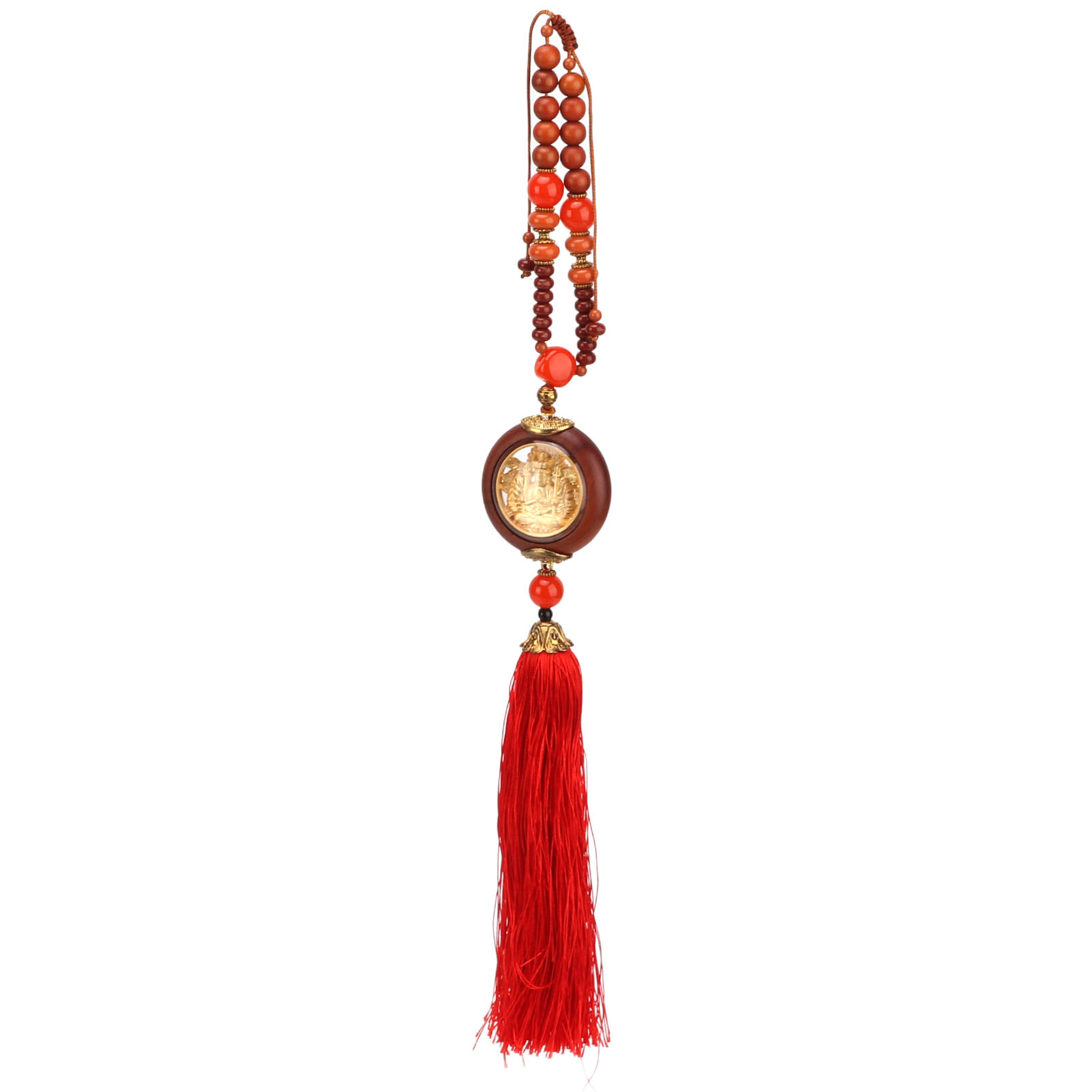 Buddha Decor Rosewood Statue Pendant Lucky Car Interior Decoration For Boyfriend