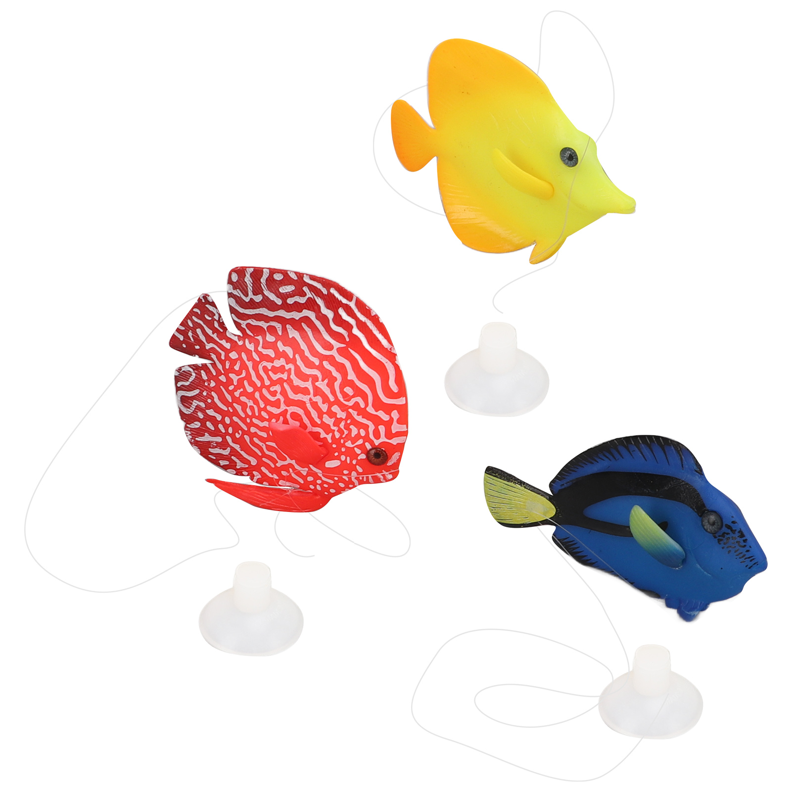 Simulation de poisson clown lumineux flottant en silicone, 3 pièces