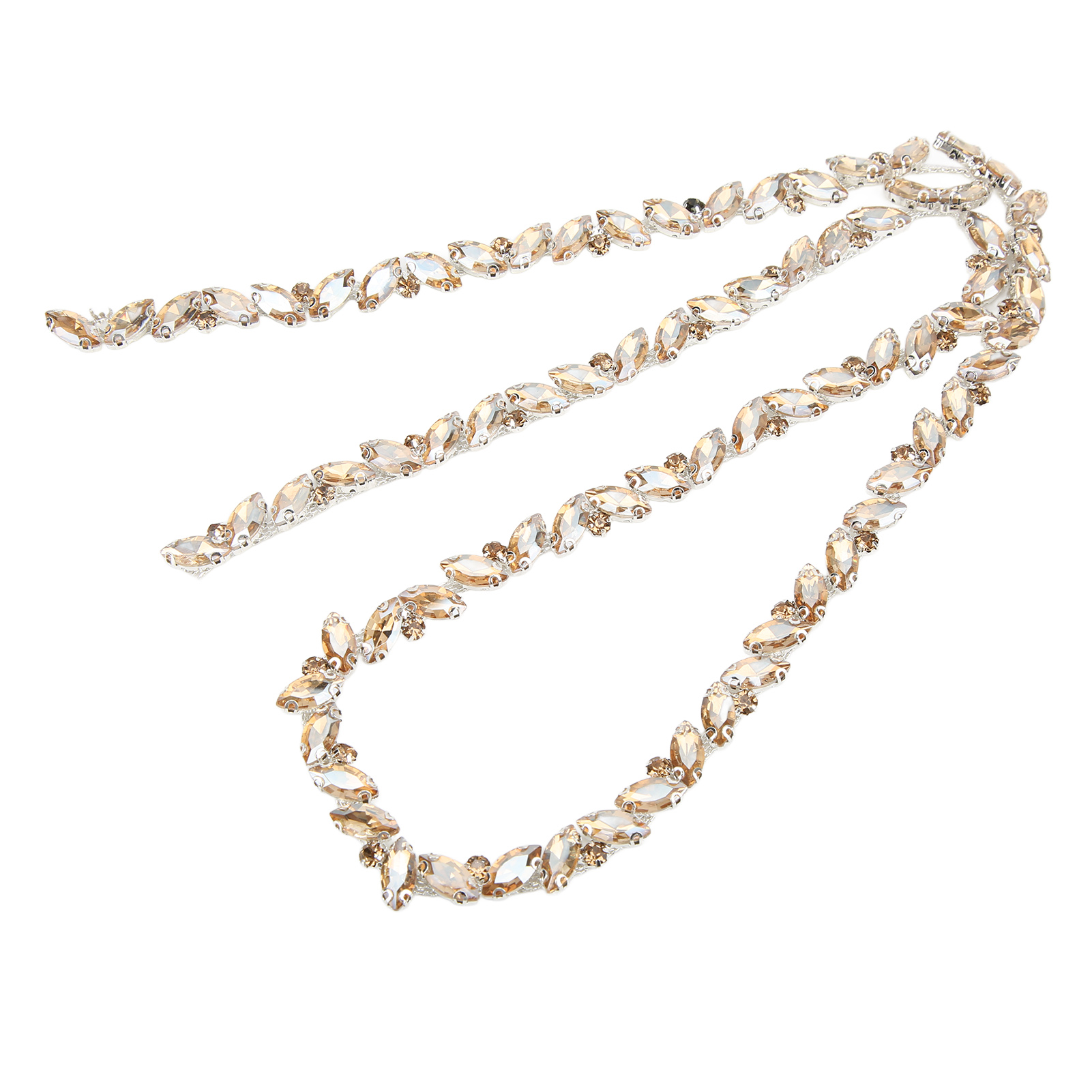 Glass Claw Chain High Hardness Color Single Row Rhinestone Strips For Clothing Shoes Jewelry AccessoriesGold