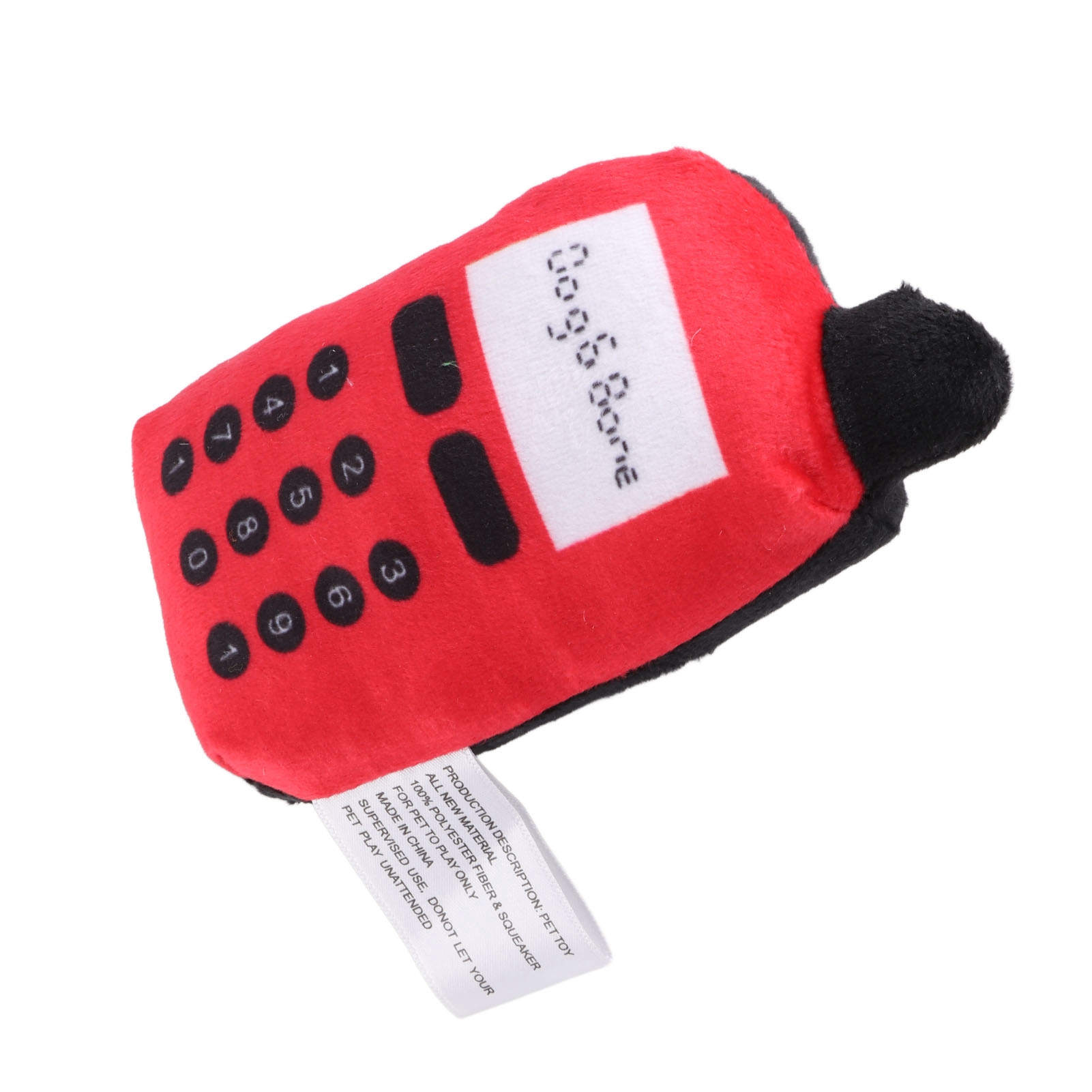 Plush Cell Phone Pet Dogs Cats Teether Teething Sounding Interactive Chew Toy (Red) thumbnail 4