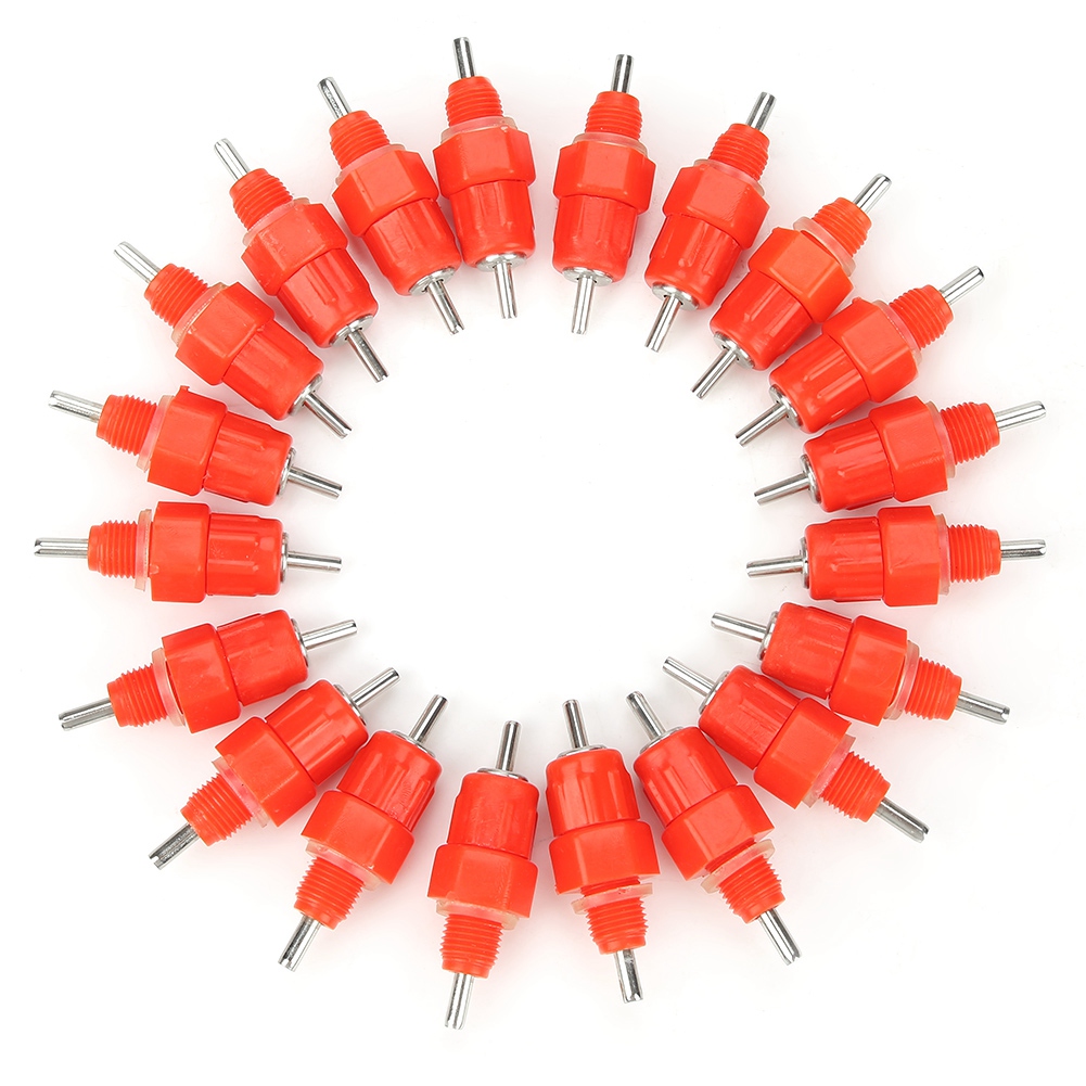 20pcs Automatic Water Nipple Drinkers Screw In Type Chicken Duck Livestock Drinking Feeder thumbnail 5