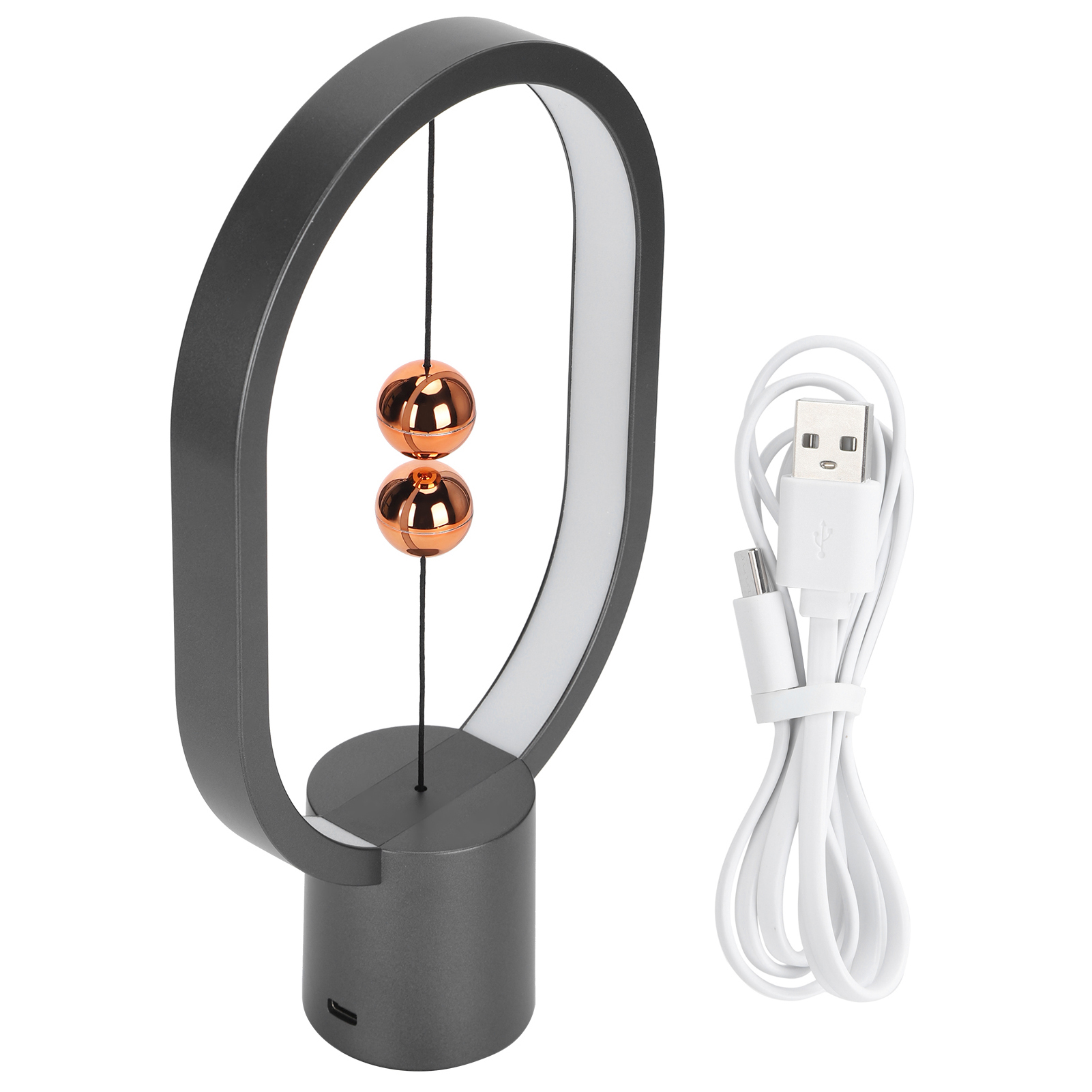Balance Lamp USB Smart Magnetic Absorption Half Air Switch LED Desk Light Ornaments