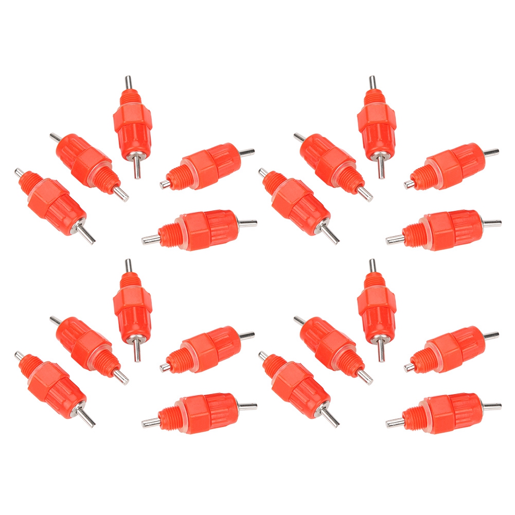 20pcs Automatic Water Nipple Drinkers Screw In Type Chicken Duck Livestock Drinking Feeder