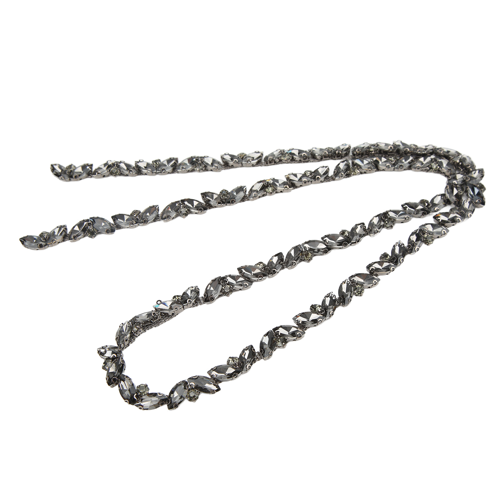 Glass Claw Chain High Hardness Color Single Row Rhinestone Strips For Clothing Shoes Jewelry AccessoriesGray