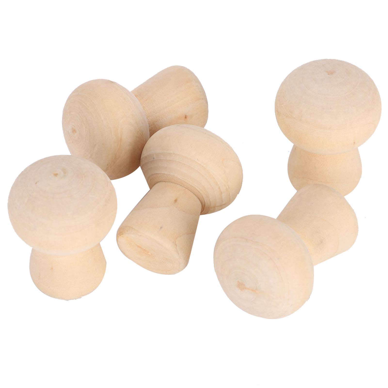 Corps de poupée en bois en forme de tête de champignon – Image 3