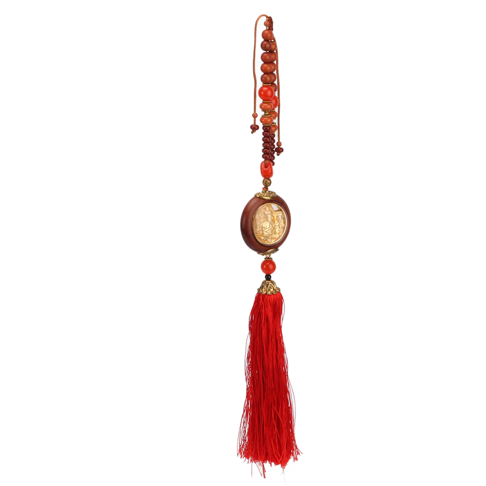 Buddha Decor Rosewood Statue Pendant Lucky Car Interior Decoration For Boyfriend thumbnail 3