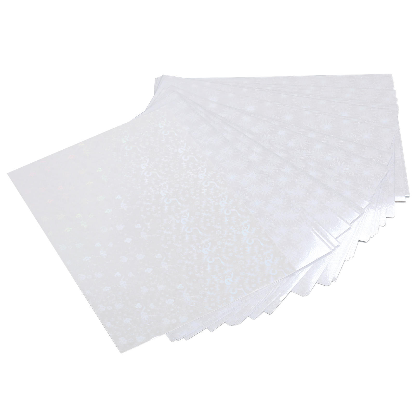 50Pcs Holographic Laminate Sheets A4 Bright Colors Glittering Effects Holographic Stickers For Photo Paper Picture Fireworks Style