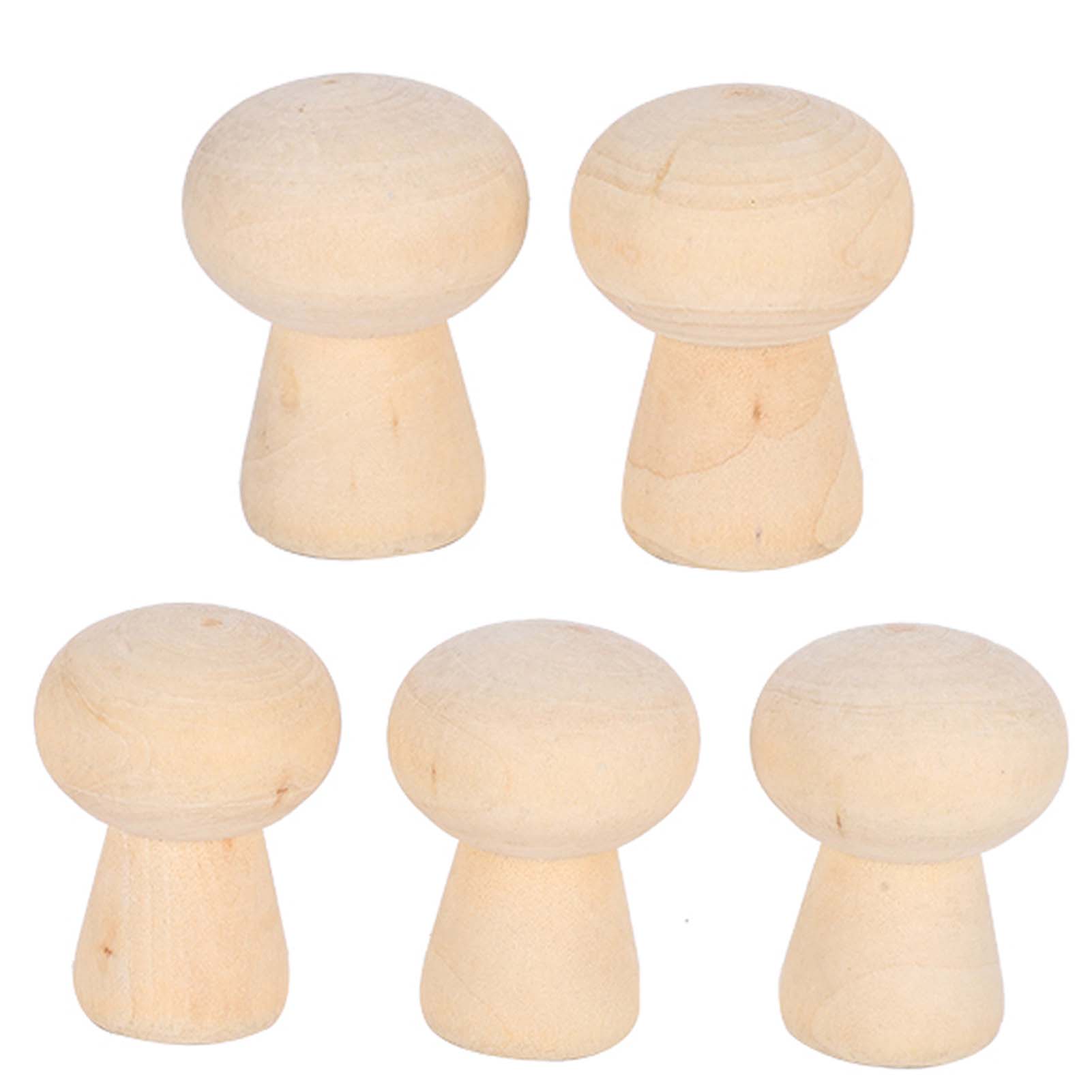 Corps de poupée en bois en forme de tête de champignon – Image 4