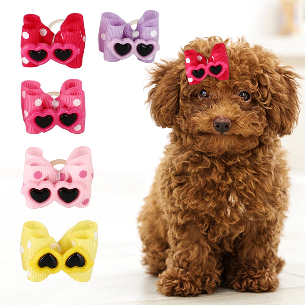 25Pcs Pet Multicolor Hair Bowknot Bows Grooming Accessories For Cat Medium Small Dog thumbnail 5