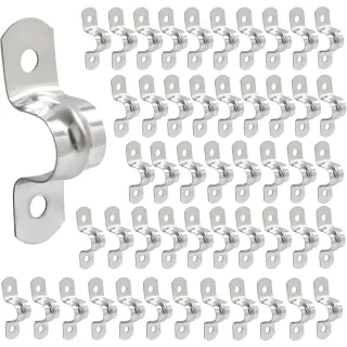 U-shaped Pipe Clamps, 75 Pcs - Pipe Clamp Set For Installations And Assembly Work In The Home And Workshop