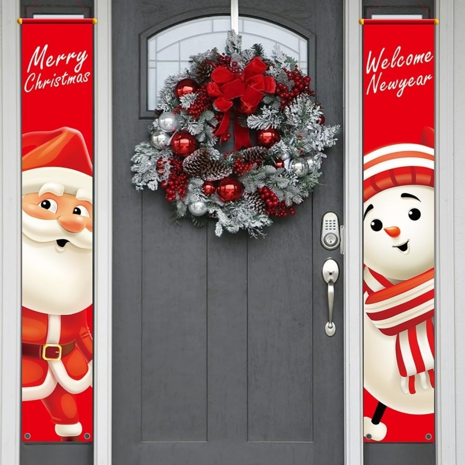 30 X 180 Cm Hanging Snowman Porch Sign For Indoor And Outdoor Use On Walls And Doors For New Year's