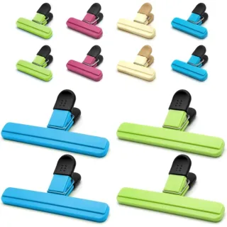 The Bags Are Available In Two Sizes And Four Colors. They Can Be Used For Storage, Sealing Bags, As Freezer Bag Clips, And For Airtight Sealing.