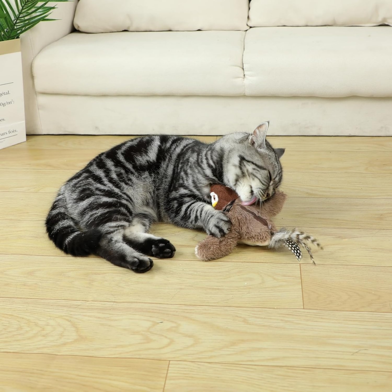 TGFIX Electric Cat Toy Bird For Self-Play - Interactive Automatic Cat Toy With Catnip, Rechargeable Puzzle Cat Toy For Cats To Play And Kick 3