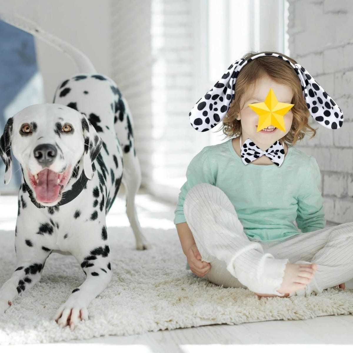 Dalmatian Costume with Stickers