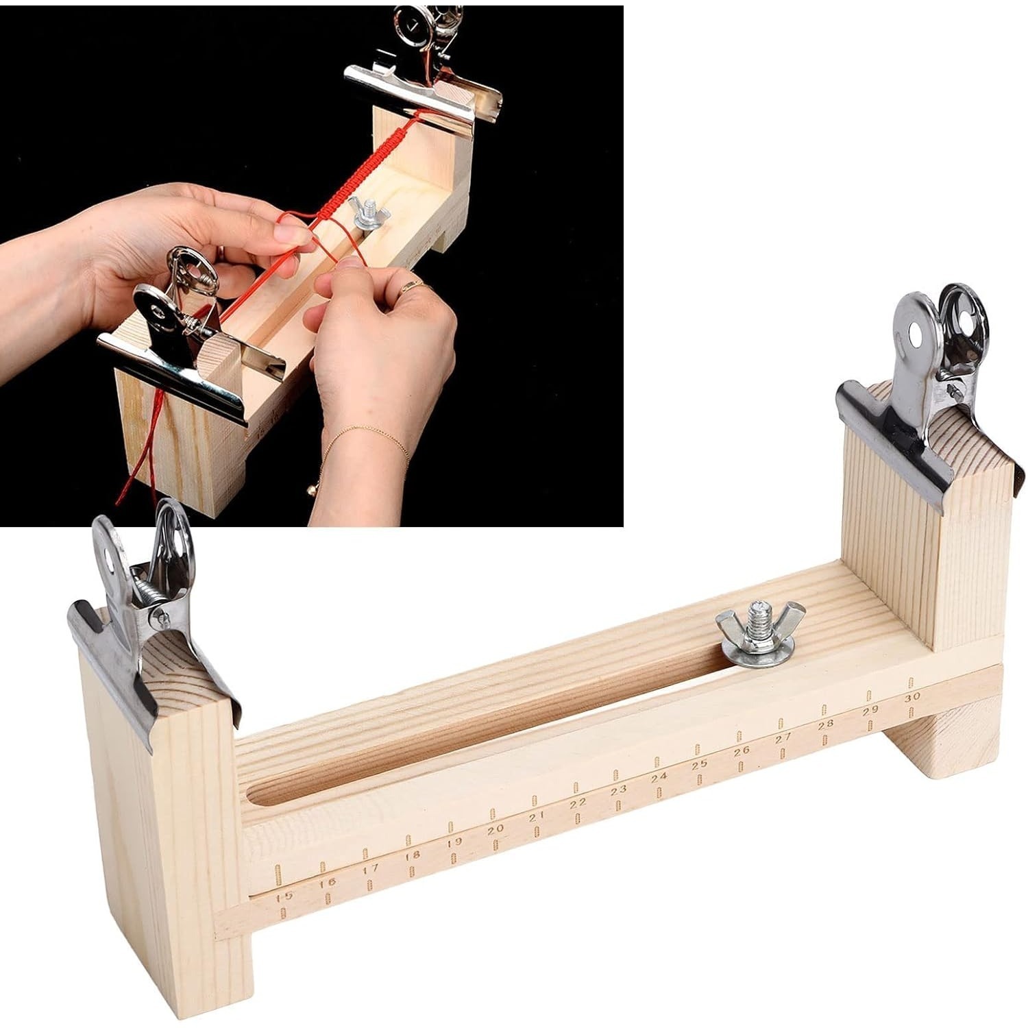 Wooden Paracord Jig Bracelet Manufacturer, Paracord Jig Bracelet Manufacturer, U-Shaped Wooden Frame Bracelet Jig Kit, DIY Braided Bracelet Jig — foto 3