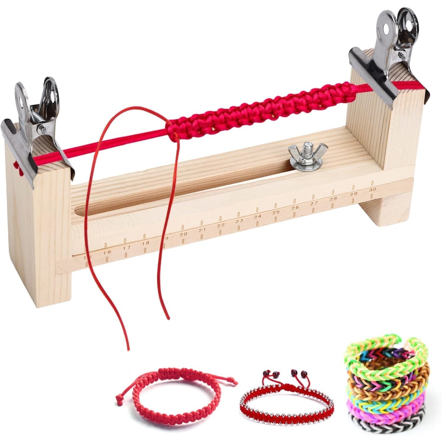 Wooden Paracord Jig Bracelet Manufacturer, Paracord Jig Bracelet Manufacturer, U-Shaped Wooden Frame Bracelet Jig Kit, DIY Braided Bracelet Jig — foto 5