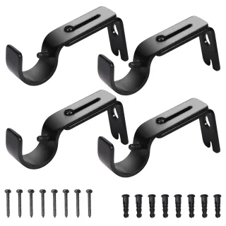 4-piece Curtain Rod Mounting Set For Reliable Curtain Installation – Party Supplies