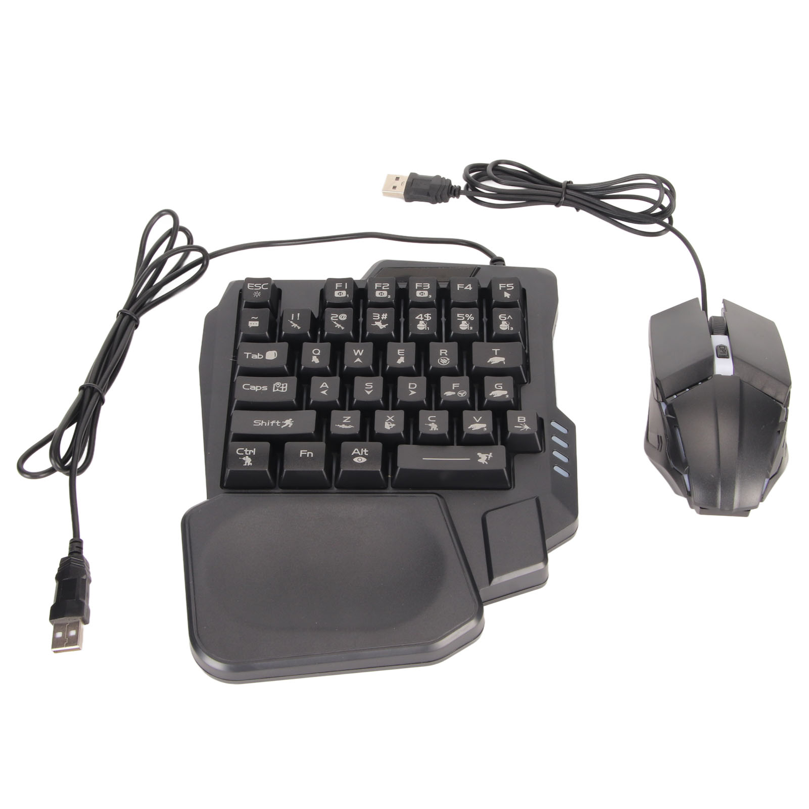 Half Hand Gaming Keyboard And Mouse Combo Wired Gaming Mouse Converter For Android For Harmony For IOS 10.0‑13.3 2