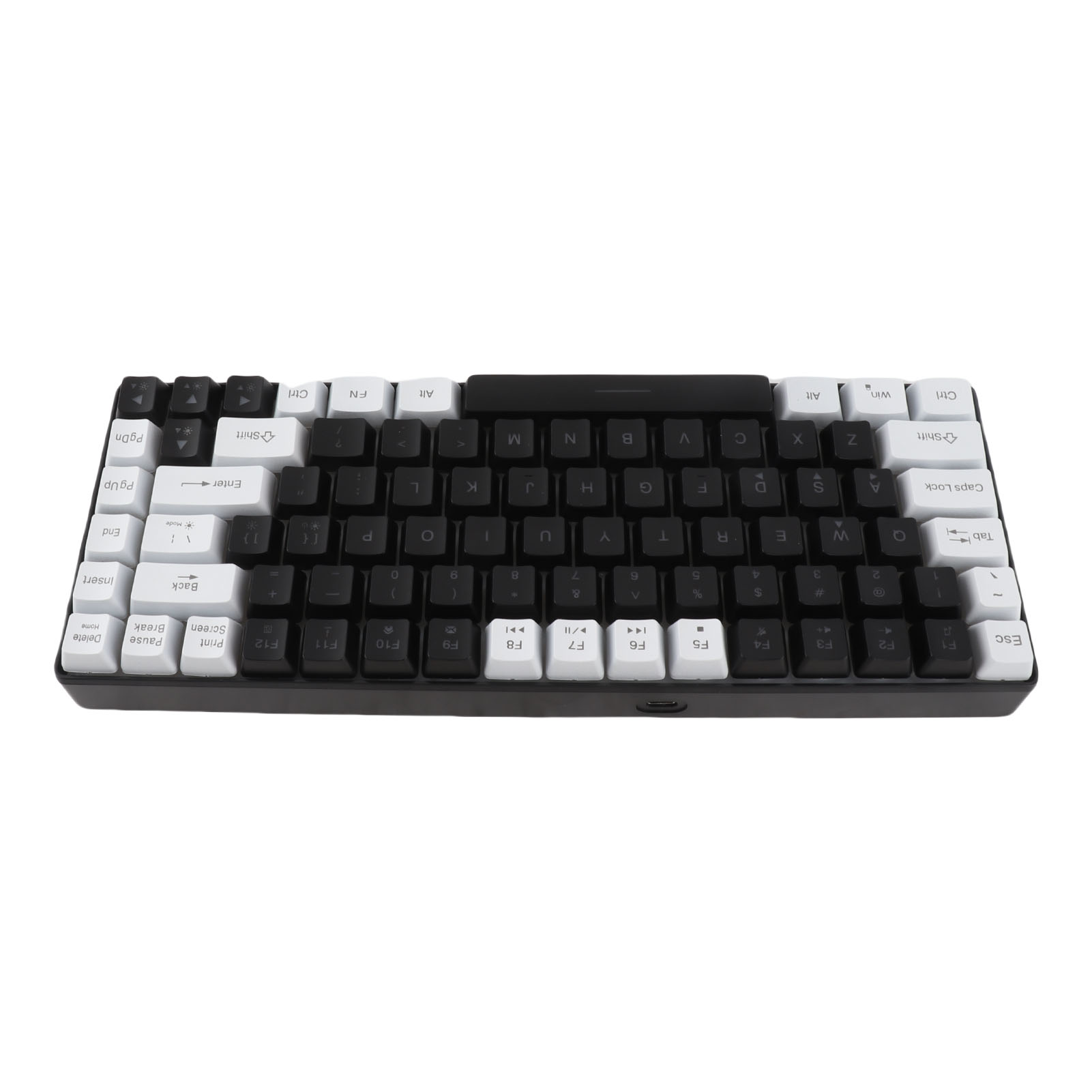Gaming Keyboard Type C 84 Keys RGB Backlit Ergonomically Curved Quiet Wired Keyboard For Family Editing 3