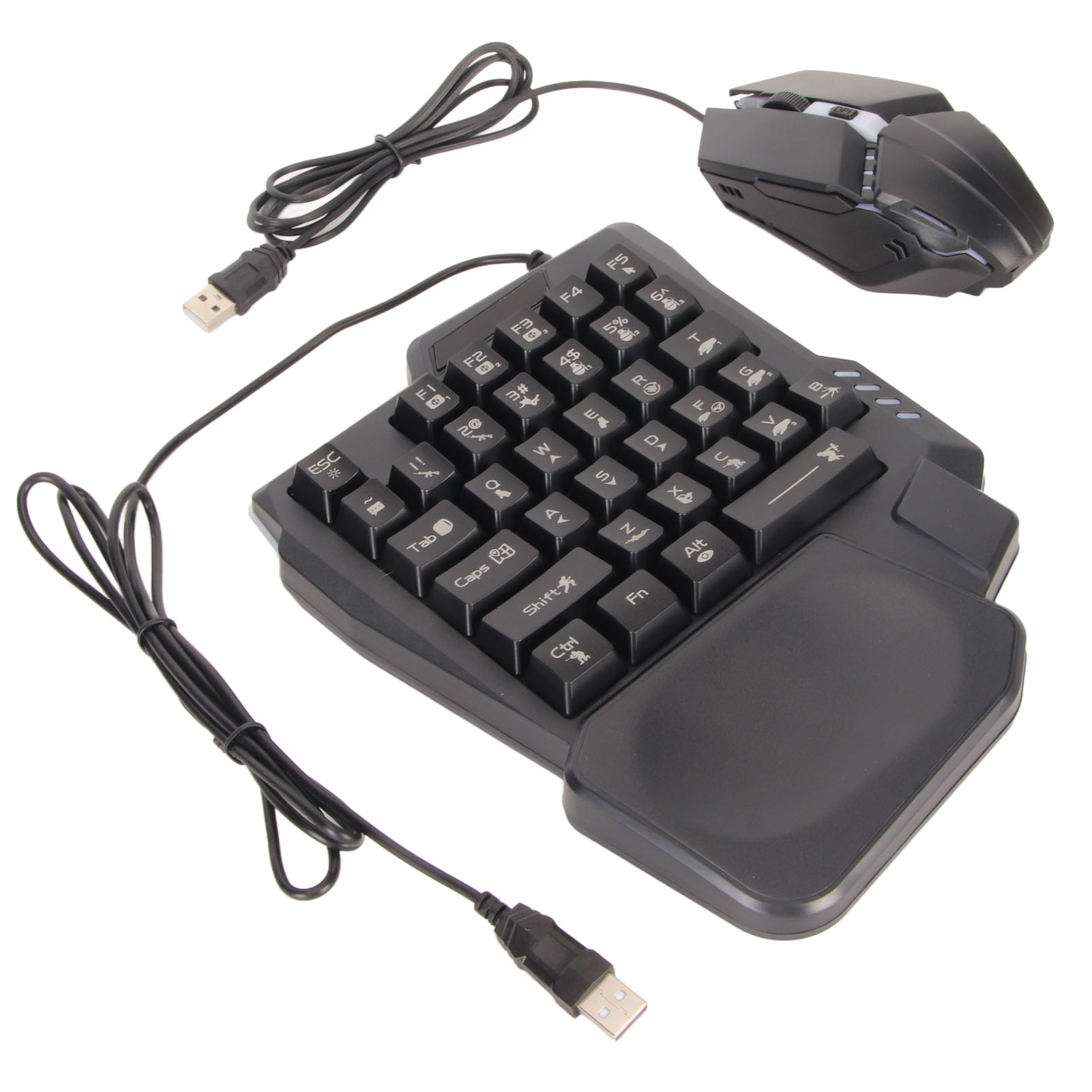 Half Hand Gaming Keyboard And Mouse Combo Wired Gaming Mouse Converter For Android For Harmony For IOS 10.0‑13.3 5