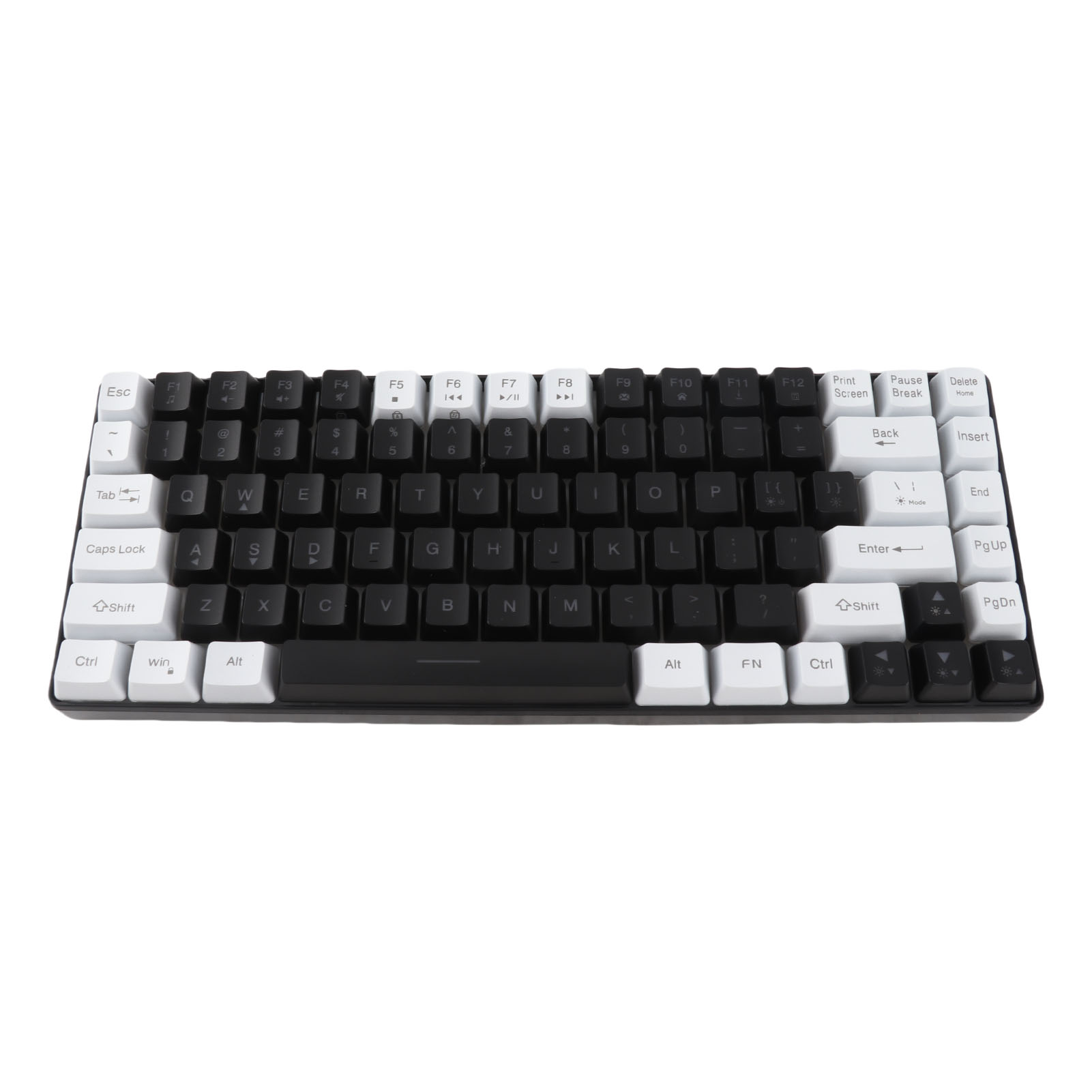 Gaming Keyboard Type C 84 Keys RGB Backlit Ergonomically Curved Quiet Wired Keyboard For Family Editing 2