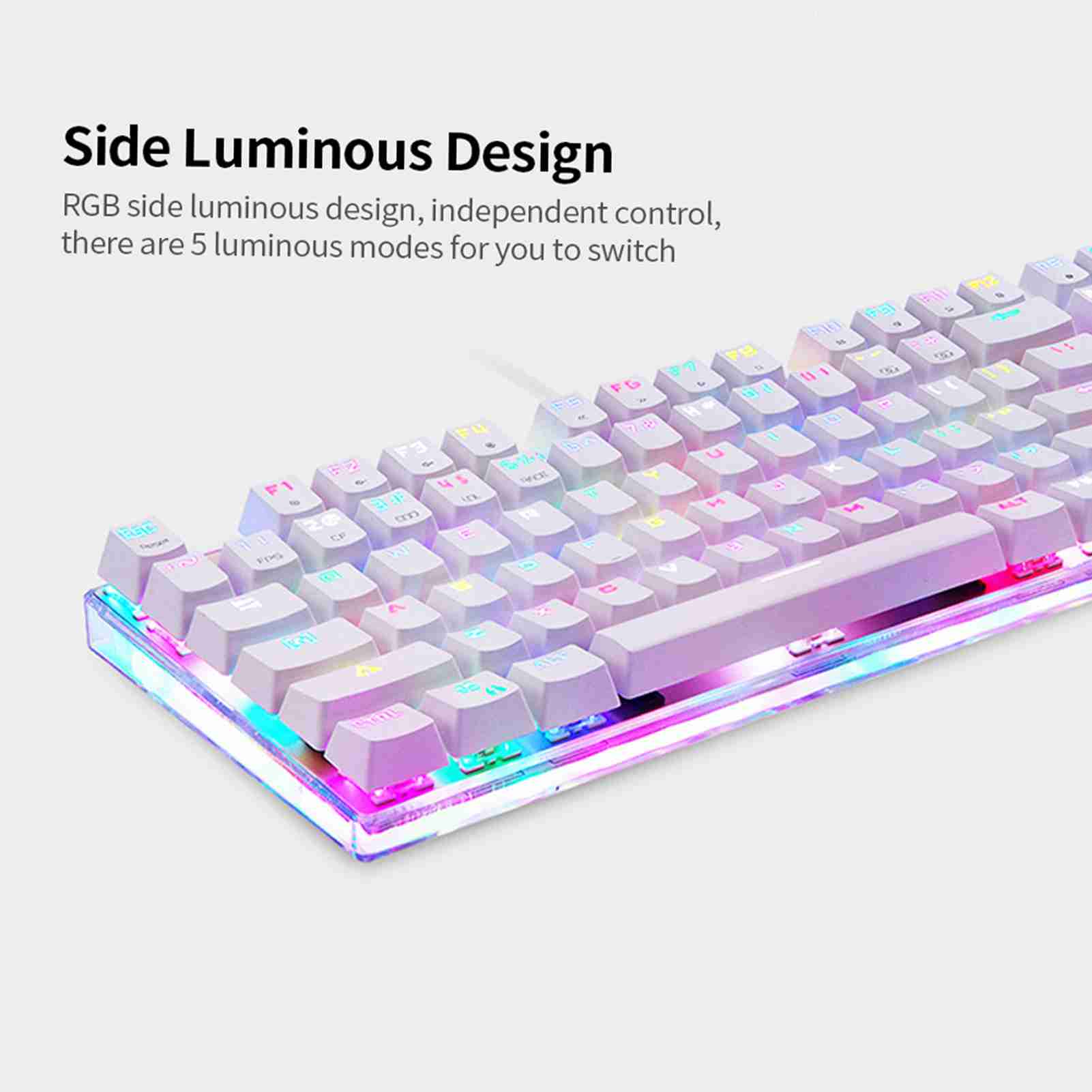 USB Wired Mechanical Keyboard RGB Backlight PC Gaming Keyboard For WIN 2000 2