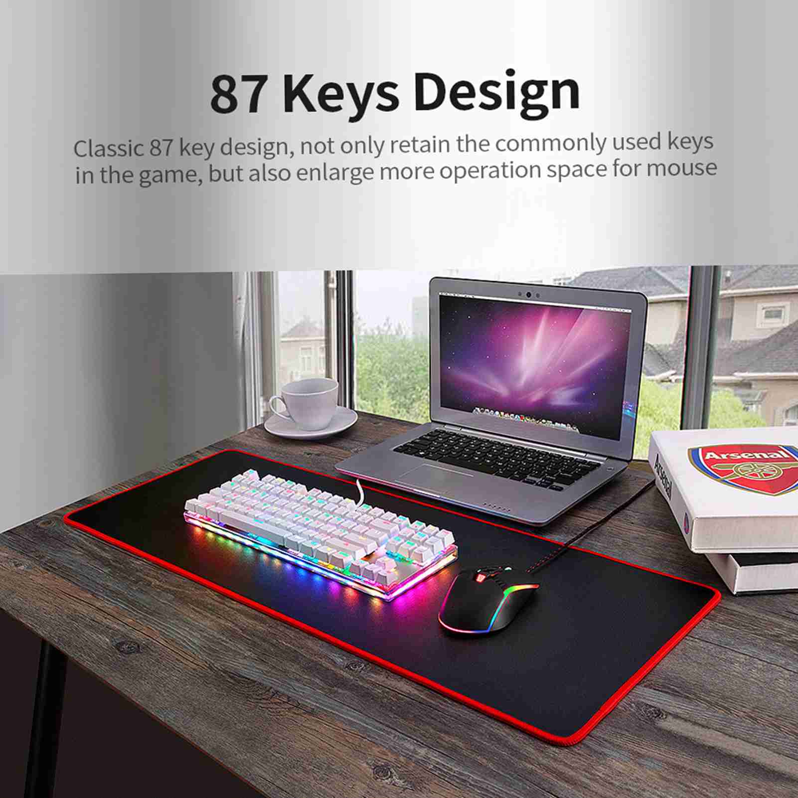 USB Wired Mechanical Keyboard RGB Backlight PC Gaming Keyboard For WIN 2000 6