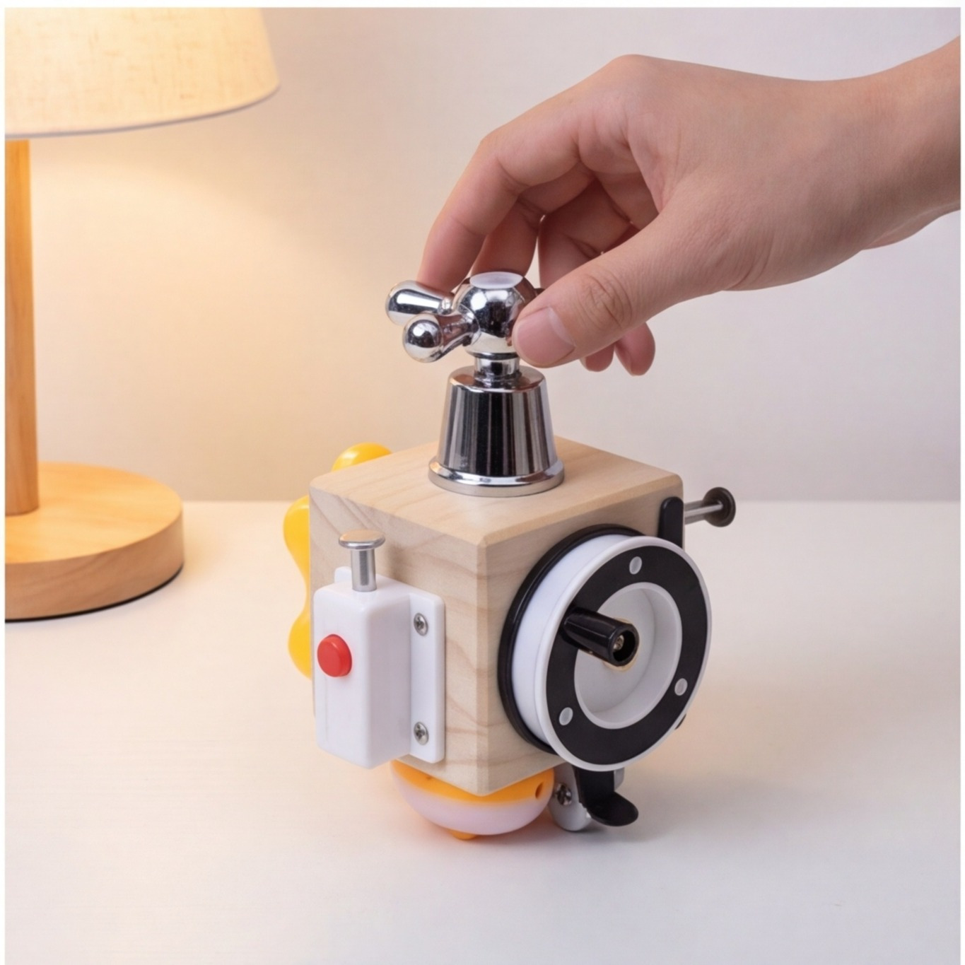 Multifunctional Wooden Cube With Moving Parts—a Meaningful Activity And Decorative Item, Perfect As A Gift Or Party Accessory Set