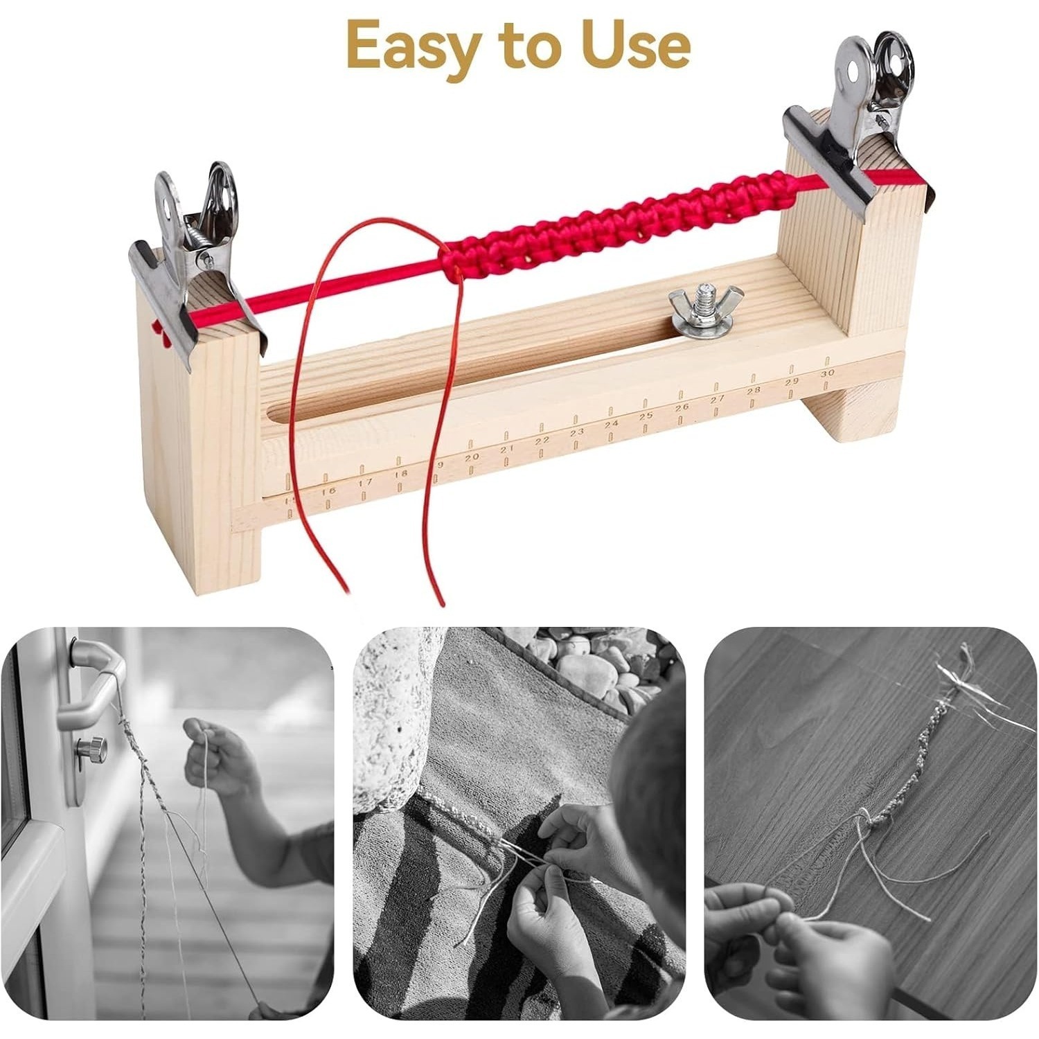 Wooden Paracord Jig Bracelet Manufacturer, Paracord Jig Bracelet Manufacturer, U-Shaped Wooden Frame Bracelet Jig Kit, DIY Braided Bracelet Jig