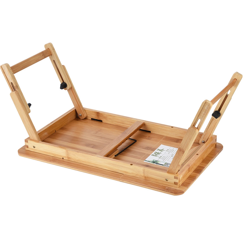 Portable Foldable Wooden Bamboo CompuLaptop Table Sofa Bed Office Laptop Stand Adjustable 50*30