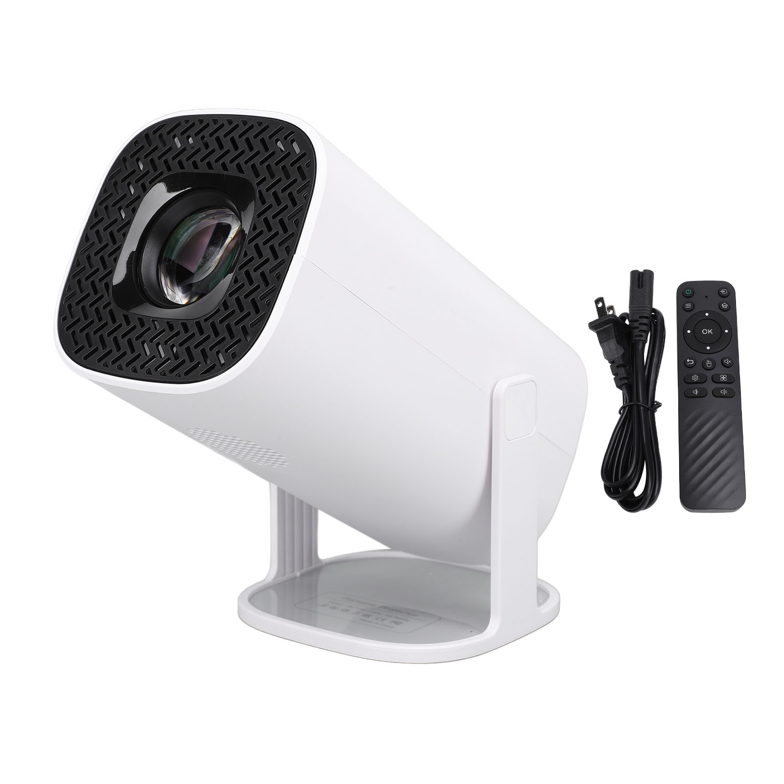 P30 Small Projector 1080P FHP 4K For Android 11 WiFi6 BT5.4 180 Degree Rotation For Mobile Phone TV Stick Laptop US Plug 100-240V