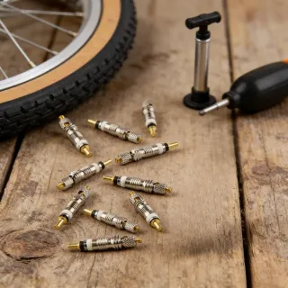 Bicycle Valve Inserts, Set Of 10 With 10 Black Valve Caps, Replaceable Car Valves For Bicycle Tires, Universal Valve Inserts For Schrader Valves, Handy Repair Kit For Bike Shops An