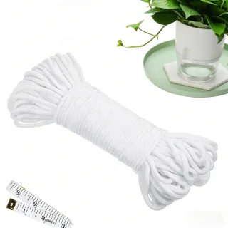 Self-Watering Wicking Kit, 50 M Watering Cord + 1 Measuring Tape, Practical Watering Kit For Even Water Distribution In Houseplants—Industrial Fittings