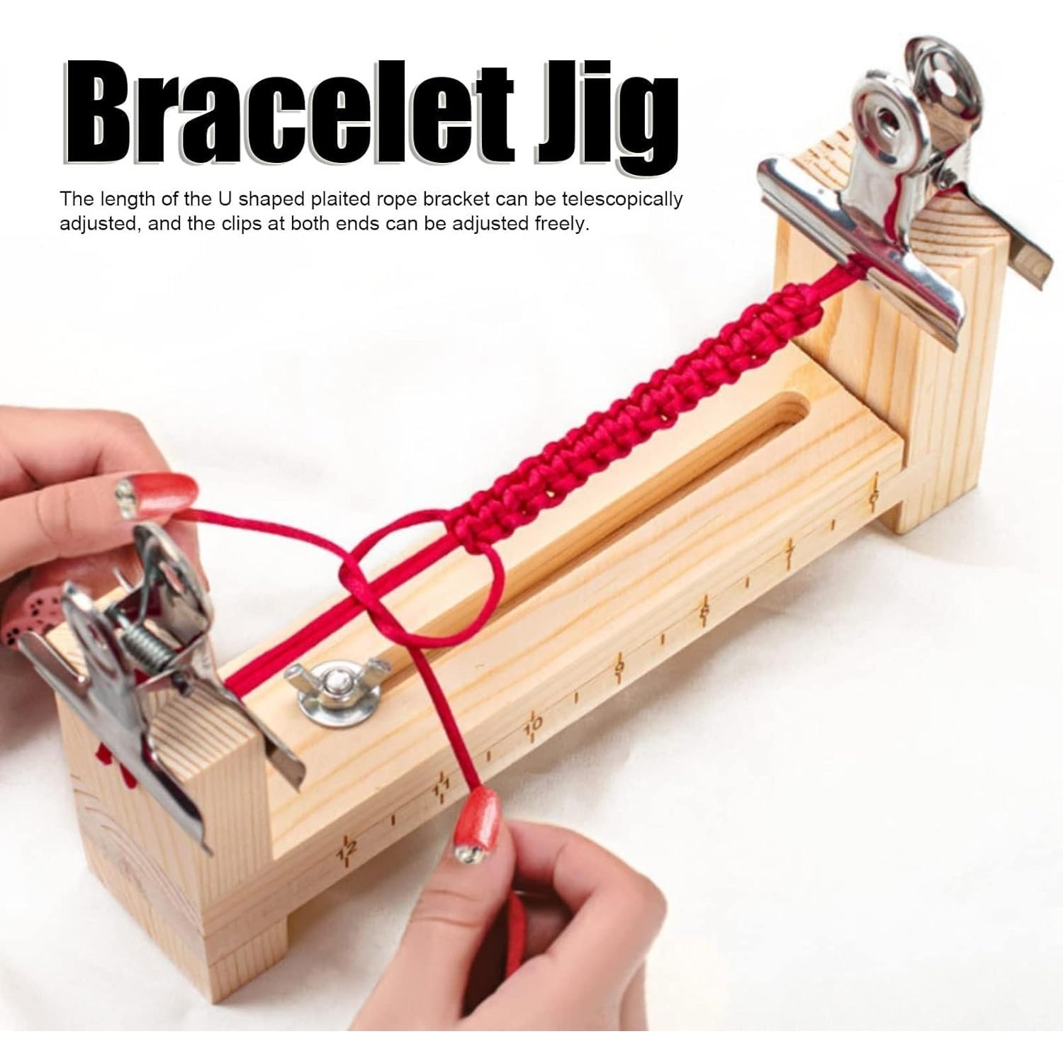 Wooden Paracord Jig Bracelet Manufacturer, Paracord Jig Bracelet Manufacturer, U-Shaped Wooden Frame Bracelet Jig Kit, DIY Braided Bracelet Jig — foto 2