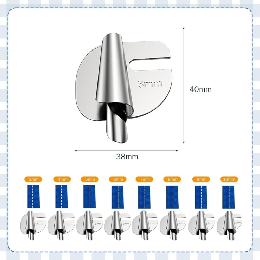 8-piece Stainless Steel Edge-presser Foot Set, Consisting Of 9 Sizes (3 Mm–10 Mm) Sewing Machine Presser Foot Set, Suitable For All Types Of Sewing Machines — foto 5