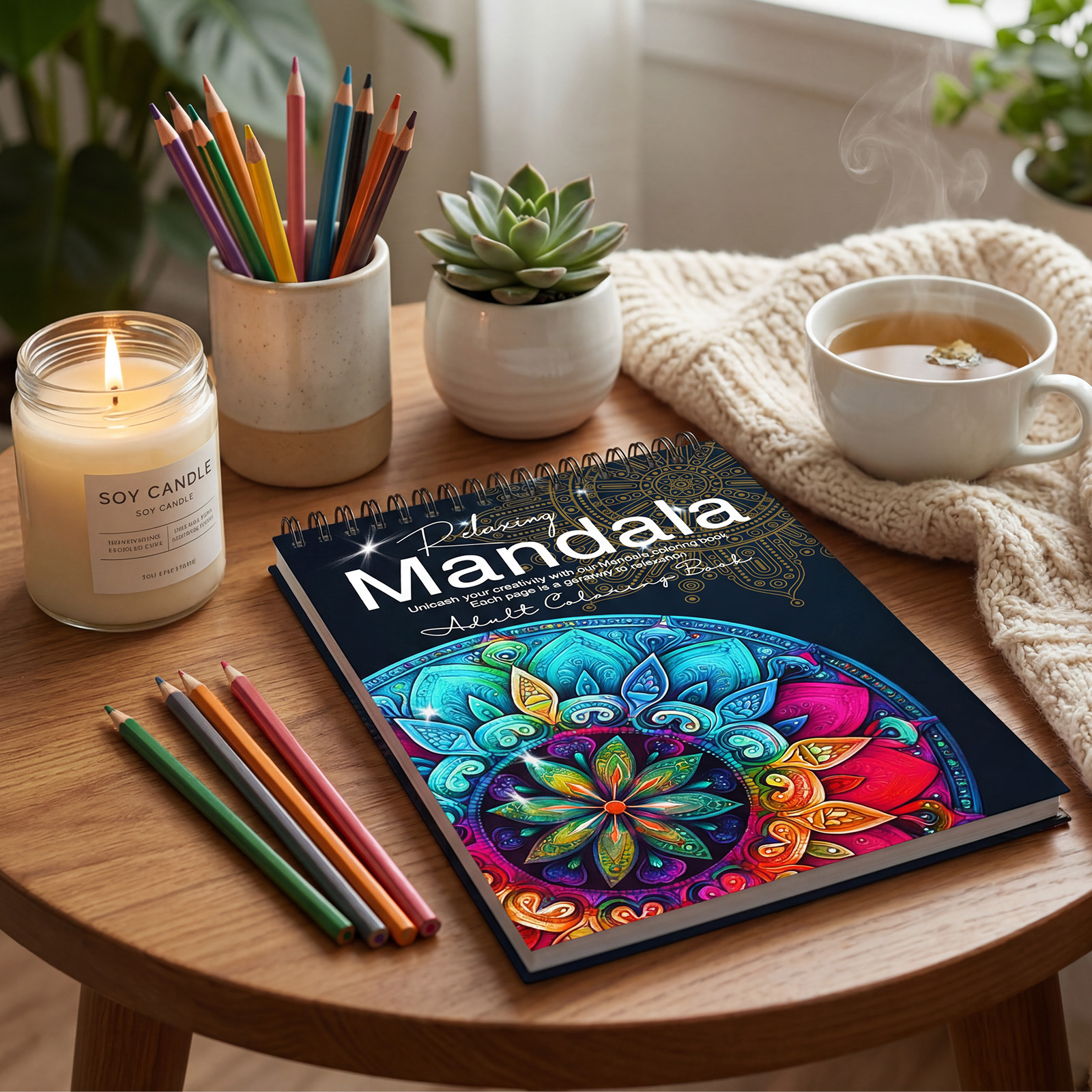 Mandala Coloring Book With Floral Motifs, Creative Coloring Book For Adults And Teens, Relaxing Coloring Book With Floral Patterns For A Home Party Su