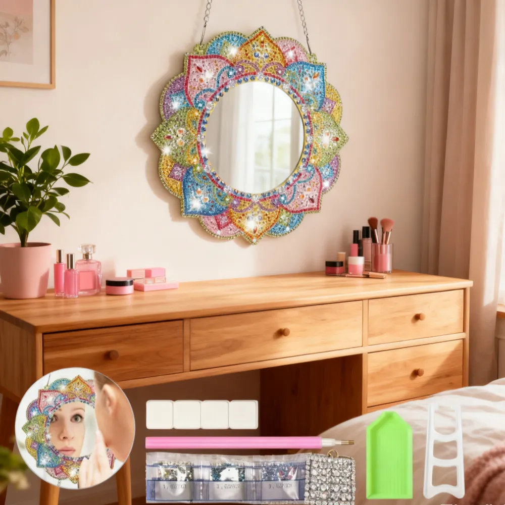 DIY Diamond Painting Mandala Mirror